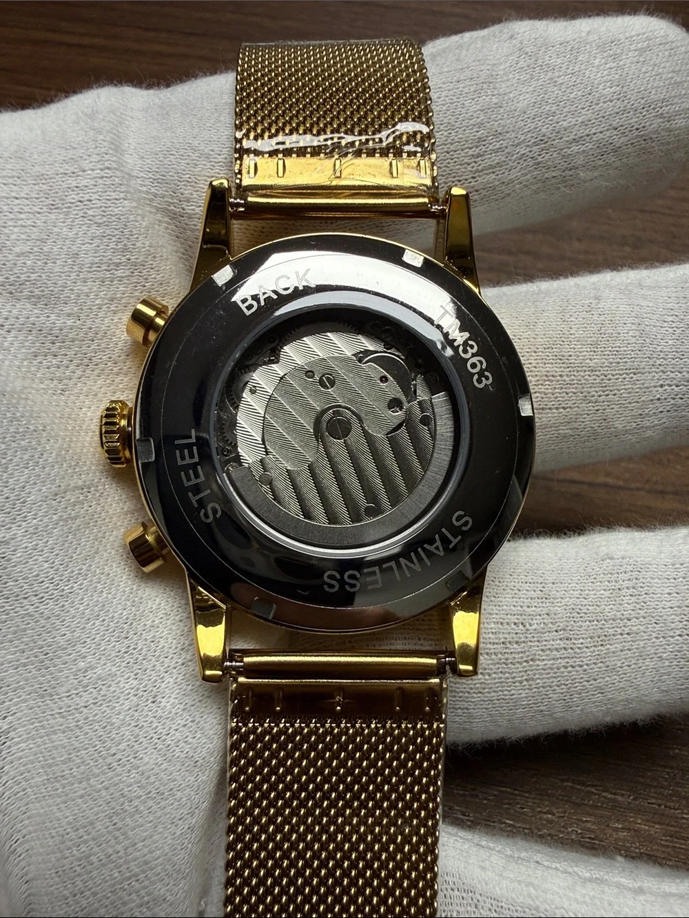 Gold Mesh Automatic Men's Watch - Gold Dial
